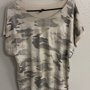 Camouflage Print Women's Top